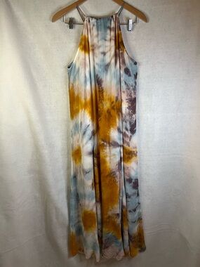 Young Fabulous & Broke Maxi Dress  Tie Dye Small Multicolor NWOT